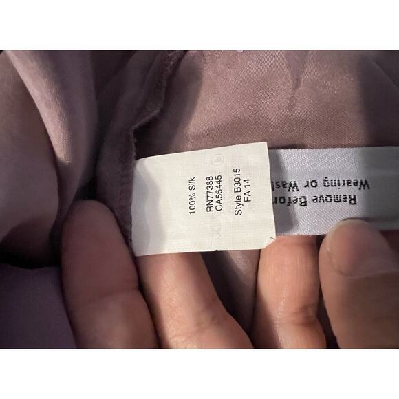 Madewell 100% Silk Camisole Top Halter Mauve Size 2 Small Tank Babydoll - Picture 5 of 8